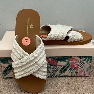 Tommy Bahama Lola Slippers Sandals size 7 Cream Ivory